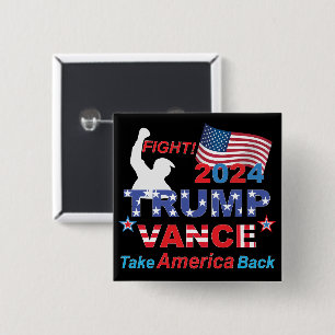 BÓTON QUADRADO 5.08CM TRUMP VANCE 2024