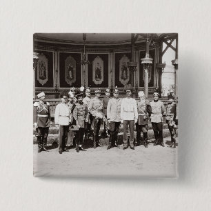 Bóton Quadrado 5.08cm Tsar Nicholas II (1868-1918) que estão no garde