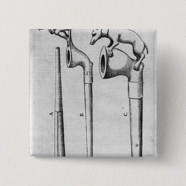 Bóton Quadrado 5.08cm Tubulações de fumo (Frente)