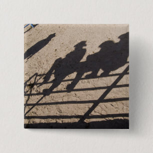 Bóton Quadrado 5.08cm Tucson, Arizona: Sombras de competidores de Rodeio