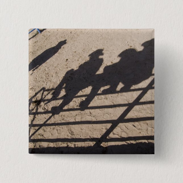 Bóton Quadrado 5.08cm Tucson, Arizona: Sombras de competidores de Rodeio (Frente)