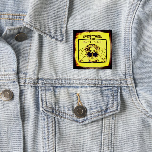 Bóton Quadrado 5.08cm Tudo Em Seu Lugar Certo (In Situ)