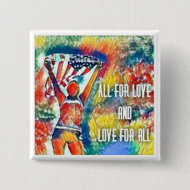 Bóton Quadrado 5.08cm Tudo para o amor