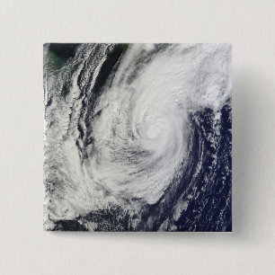 Bóton Quadrado 5.08cm Tufão Chaba sobre as ilhas de Ryukyu, Japão