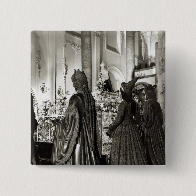 Bóton Quadrado 5.08cm Túmulo de Maximilian mim (Frente)