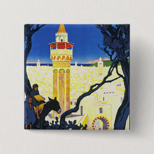 Bóton Quadrado 5.08cm Tunis ~ L'Orient Aux Portes de Marselha