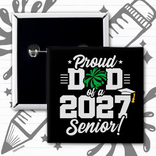 Bóton Quadrado 5.08cm Turma de 2027 Formatura do Ensino Médio Grito de A