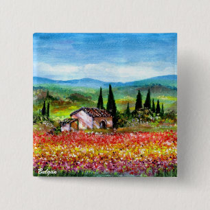 Bóton Quadrado 5.08cm TUSCÂNCIA primavera NA