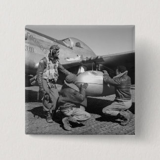 Bóton Quadrado 5.08cm Tuskegee Aviador, 1945