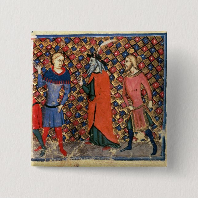 Bóton Quadrado 5.08cm Tutoria Arthur de Merlin (Frente)