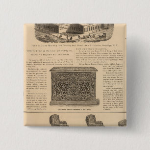 Bóton Quadrado 5.08cm Tuttle and Bailey Manufacturing Company