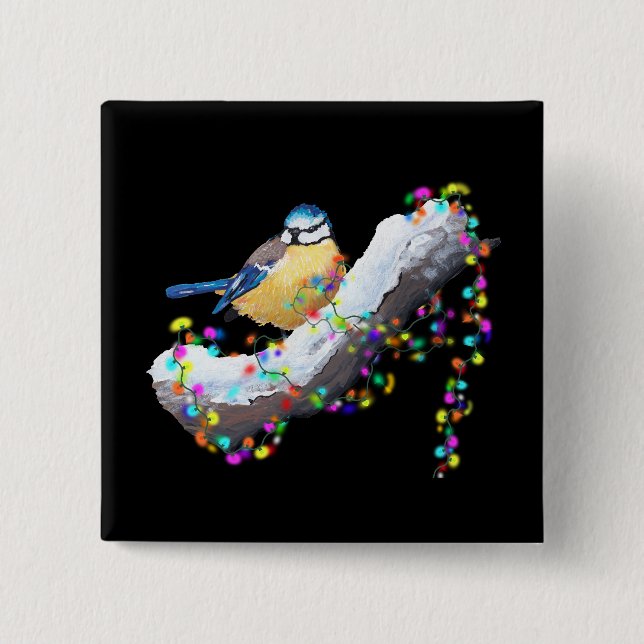 Bóton Quadrado 5.08cm Twinkle Twinkle Little Tit (Frente)