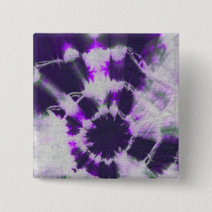 Bóton Quadrado 5.08cm Tye Dye Composition #1 por Michael Moffa