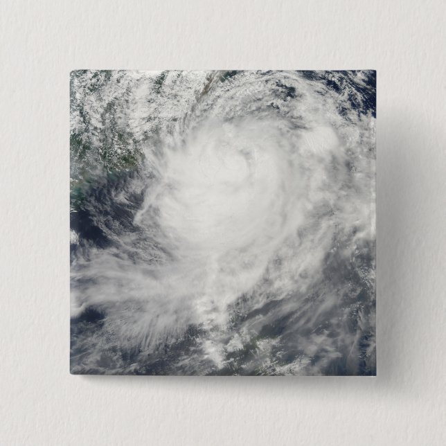 Bóton Quadrado 5.08cm Typhoon Morakot sobre Taiwan (Frente)