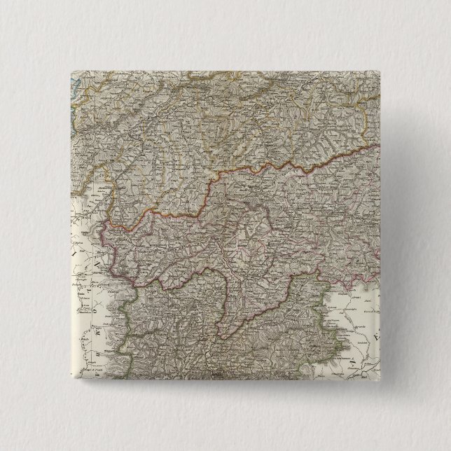 Bóton Quadrado 5.08cm Tyrol, Voralberg, Liechtenstein (Frente)