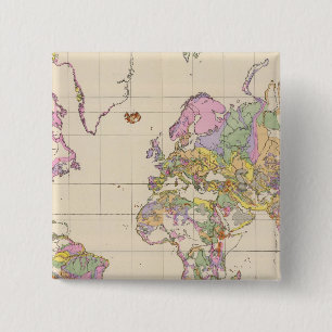 Bóton Quadrado 5.08cm Ubersicht der Erde - Visão geral do mapa da Terra