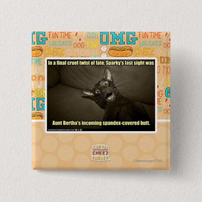 Bóton Quadrado 5.08cm Última vista Sparky (Frente)