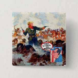 Bóton Quadrado 5.08cm Último passo de Trump