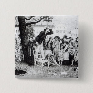 Bóton Quadrado 5.08cm Um auto-falante socialista, gravado por W.Strong,