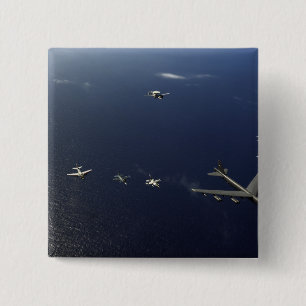 Bóton Quadrado 5.08cm Um avião 3 da força aérea de E.U.B-52