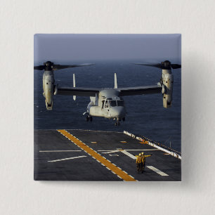 Bóton Quadrado 5.08cm Um avião do Osprey V-22 prepara-se para aterrar