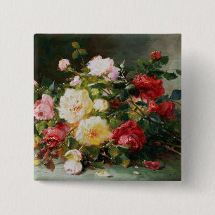 Bóton Quadrado 5.08cm Um buquê dos rosas