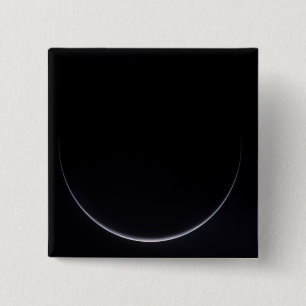 Bóton Quadrado 5.08cm Um crescente sol-iluminado da terra