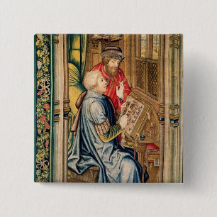 Bóton Quadrado 5.08cm Um escrevente escrevendo uma conta