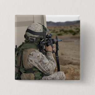 Bóton Quadrado 5.08cm Um escuteiro da infantaria