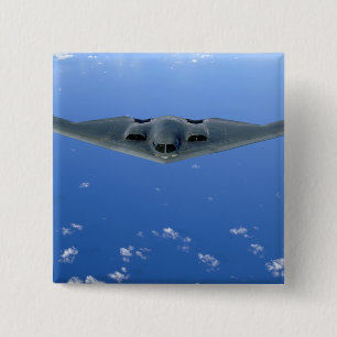Bóton Quadrado 5.08cm Um espírito B-2 sobe através do céu