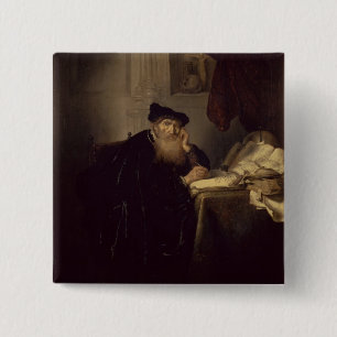 Bóton Quadrado 5.08cm Um filósofo, 1635 (óleo no painel)