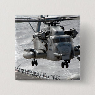 Bóton Quadrado 5.08cm Um helicóptero super do garanhão de CH-53E