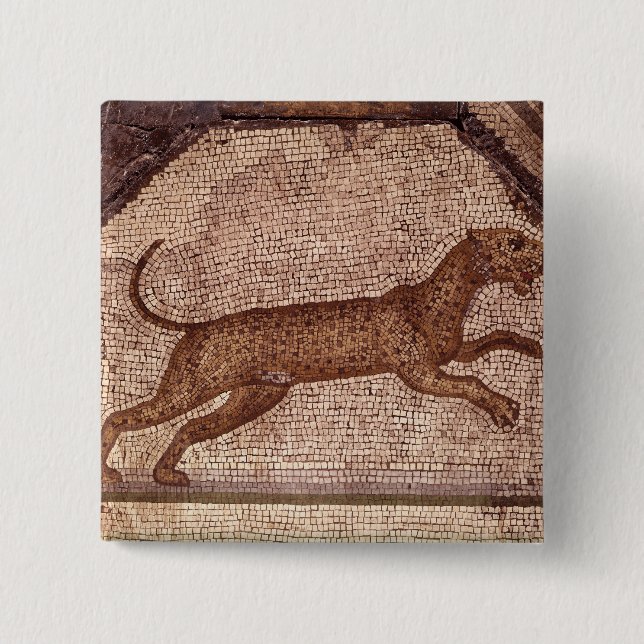 Bóton Quadrado 5.08cm Um leopardo (Frente)