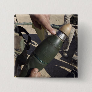 Bóton Quadrado 5.08cm Um líder do pelotão aponta a um ajuste do atraso