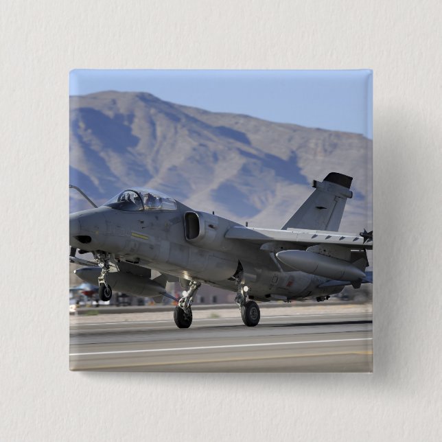 Bóton Quadrado 5.08cm Um lutador da Força Aérea italiana AMX (Frente)