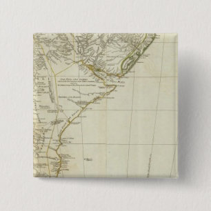 Bóton Quadrado 5.08cm Um mapa do sul da América do Sul