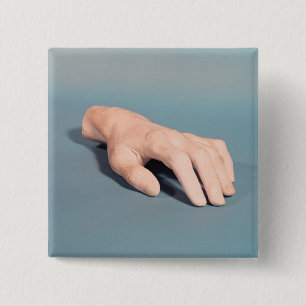 Bóton Quadrado 5.08cm Um molde da mão de Frederic Chopin