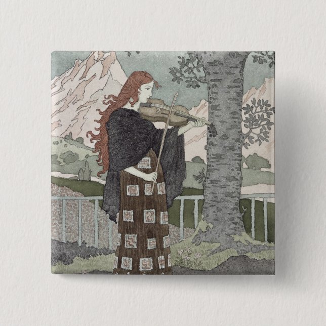 Bóton Quadrado 5.08cm Um músico (Frente)