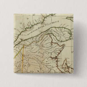 Bóton Quadrado 5.08cm Um novo mapa da Nova Escócia e da Ilha de Cape Br
