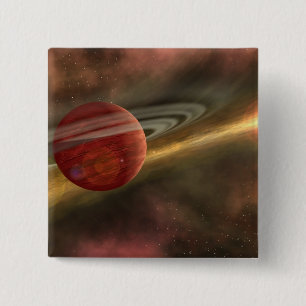 Bóton Quadrado 5.08cm Um planeta newfound possível