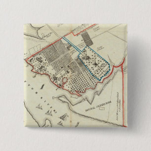 Bóton Quadrado 5.08cm Um Plano Da Propriedade De Hampton Normal