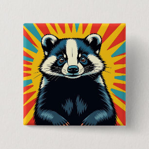 Bóton Quadrado 5.08cm Um Pop de Arte Bonito