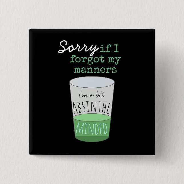 Bóton Quadrado 5.08cm Um Pouco De Mente (Frente)