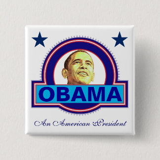 Bóton Quadrado 5.08cm Um presidente americano