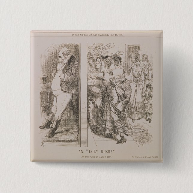 Bóton Quadrado 5.08cm 'Um Rush feio (Frente)