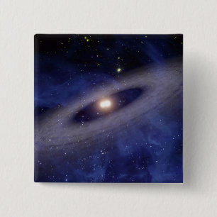 Bóton Quadrado 5.08cm Um sistema solar distante