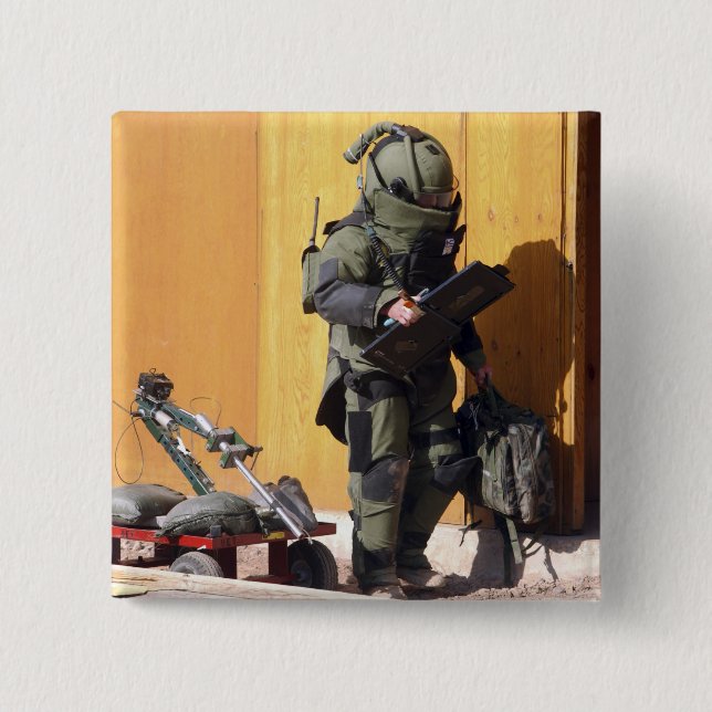 Bóton Quadrado 5.08cm Um técnico (Frente)