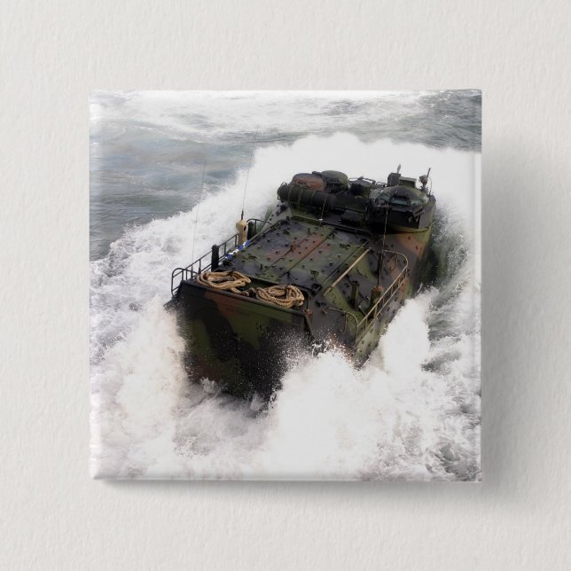 Bóton Quadrado 5.08cm Um veículo de assalto anfíbio 2 (Frente)