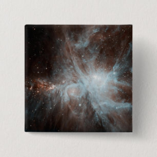 Bóton Quadrado 5.08cm Uma colônia de estrelas novas quentes na nebulosa