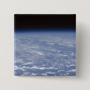 Bóton Quadrado 5.08cm Uma ideia oblíqua do horizonte do atmosphe da